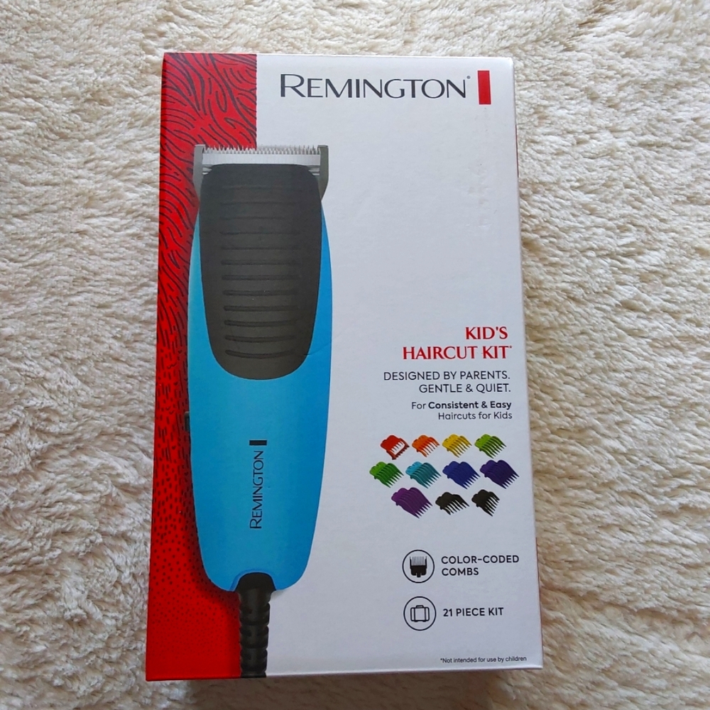 🌺 NIB Remington Blue Kid's Haircut Kit with Color-Coded Combs